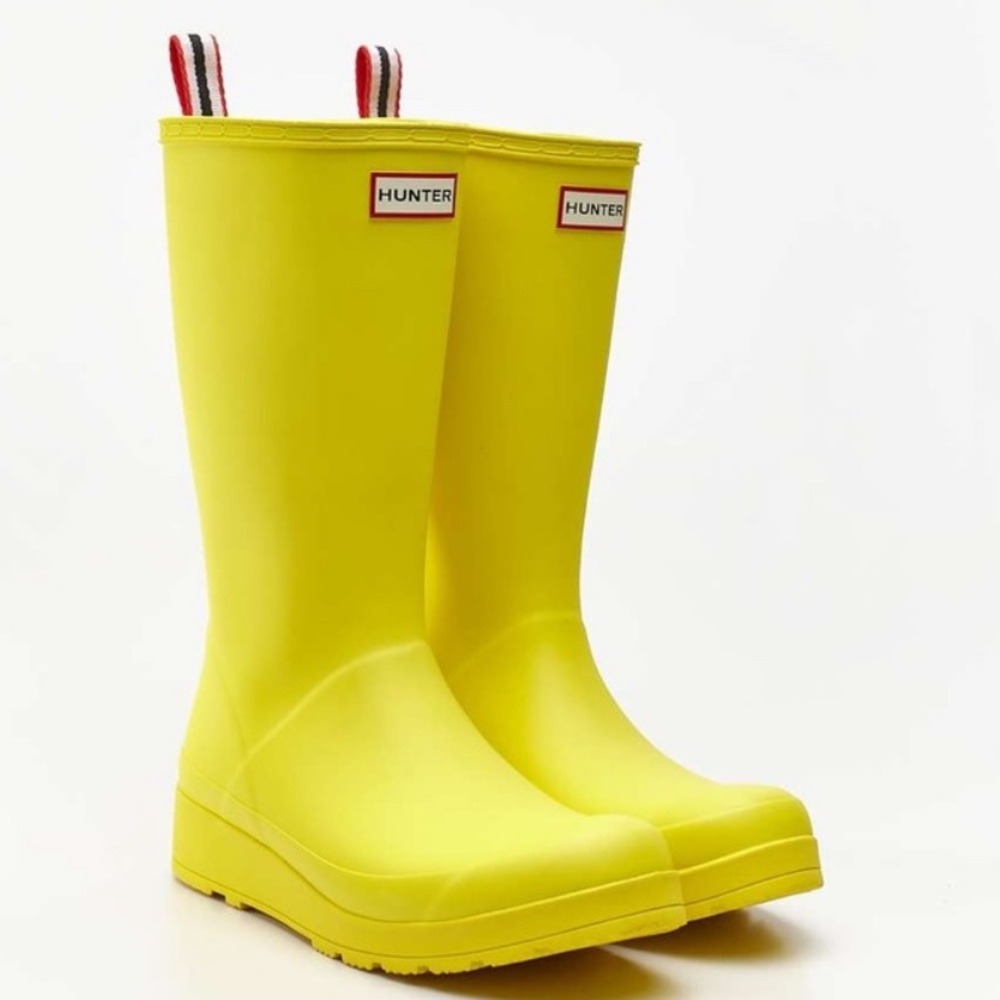 Hunter Play Yellow Boots size 9